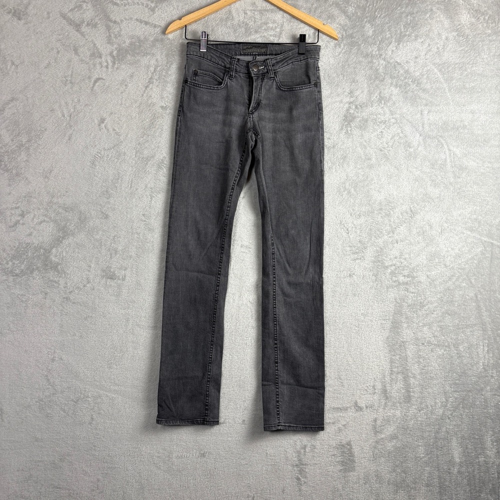Acne Jeans Hep Blacktr Stretch Straight Leg Size 25/32 Faded Black Denim